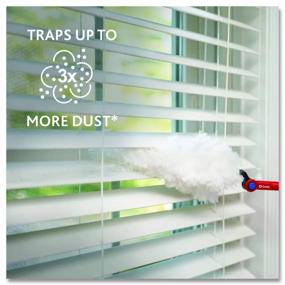O-Cedar Flex and Catch Heavy-Duty Dusting Kit, 1 Duster Wand and 3 Refills, 6/Carton