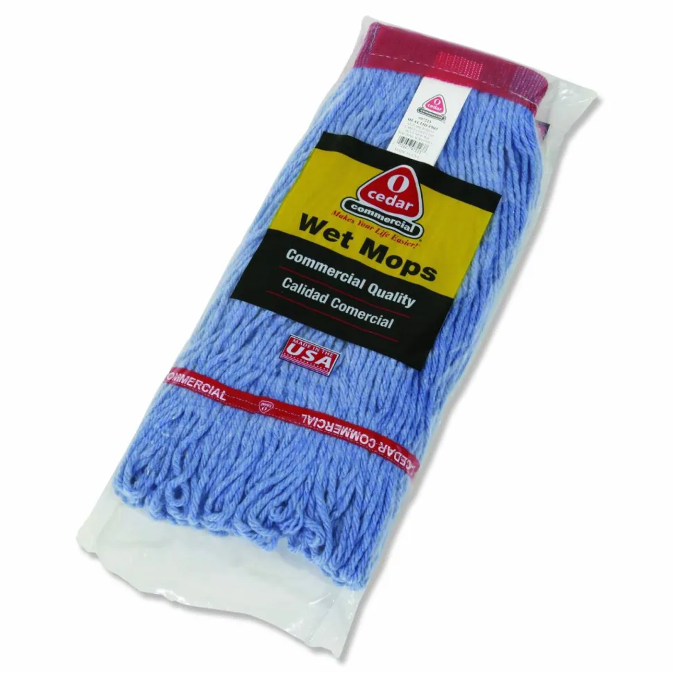 O-Cedar MaxiClean Loop-End Mops: Large, Blue - 12 per pack
