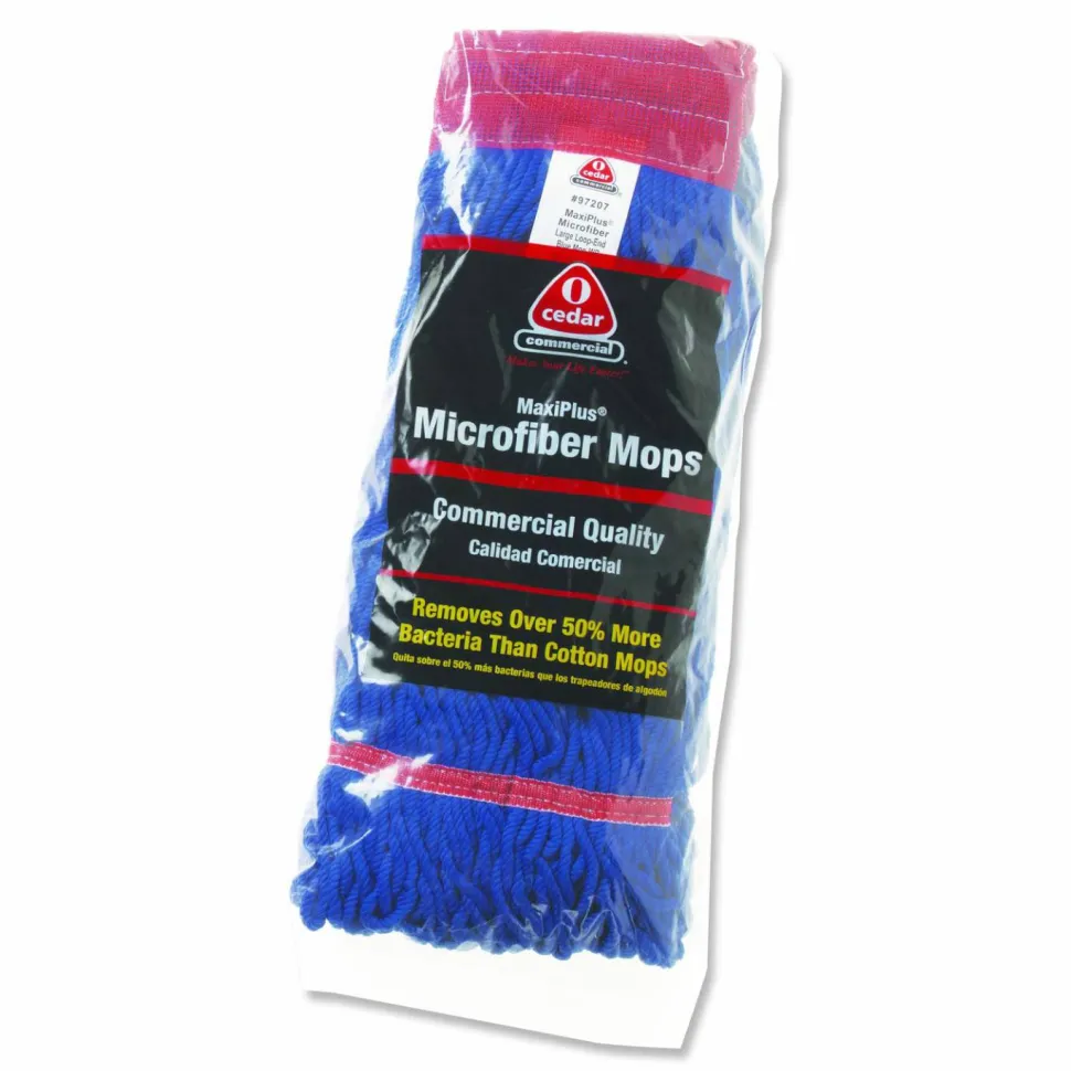 O-Cedar MaxiPlus Microfiber Loop-End Mops: Large, Blue