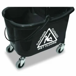 O-Cedar MaxiRough Mop Bucket & Wringer- Downpress, Black - 1 per pack