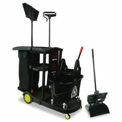O-Cedar MaxiRough Mop Bucket & Wringer- Downpress, Black - 1 per pack