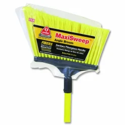 O-Cedar MaxiSweep Angle Broom, Flagged - Yellow Fiberglass Handle