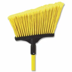 O-Cedar MaxiSweep Angle Broom, Flagged - Yellow Fiberglass Handle