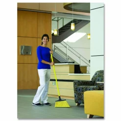 O-Cedar MaxiSweep Angle Broom, Flagged - Yellow Fiberglass Handle