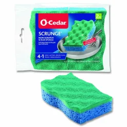 O-Cedar Scrunge Non-Scratch Scrub Sponge, 2.63 x 4.25, 1