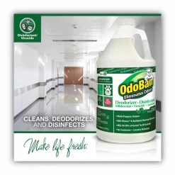 OdoBan Multi-Purpose Deodorizer & Disinfectant Concentrate, Eucalyptus Scent, 128 Oz Bottle
