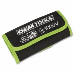 OEMTOOLS Insulated 10-Piece Interchangeable Bit Screwdriver Set, Metric Phillips and Slotted Blade Bits, Orange/Yellow Handle