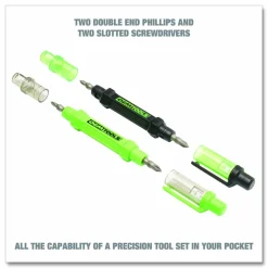 OEMTOOLS 6-Way Pen-Style Screw/Nut Driver, Phillips/Slotted Bits, Metric Sockets, 5.38
