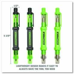 OEMTOOLS 6-Way Pen-Style Screw/Nut Driver, Phillips/Slotted Bits, Metric Sockets, 5.38