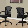 Office Chair, Adjustable Height, Swivel, Ergonomic, Armrests, Computer Desk, Work, Black Mesh, Black Metal, Contemporary, Modern