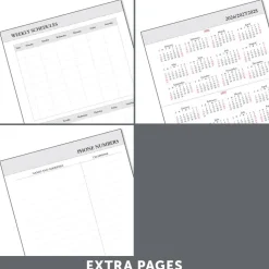 2026-2027 Office Depot Brand 14-Month Daily Academic Planner, 5" x 8", 30% Recycled, Black, July 2026 To August 2027, 2026 to 2027 Calendar