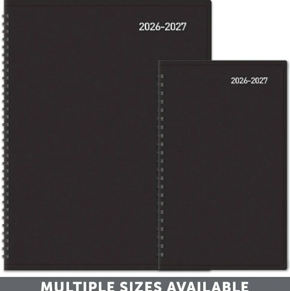 2026-2027 Office Depot Brand 14-Month Daily Academic Planner, 5" x 8", 30% Recycled, Black, July 2026 To August 2027, 2026 to 2027 Calendar