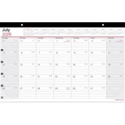 2026-2027 Office Depot Brand Monthly Academic Desk Calendar, 17-3/4" x 10-7/8", 30% Recycled, July 2026 To June 2027, 2026 to 2027 Calendar