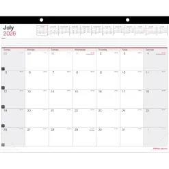 2026-2027 Office Depot Brand Monthly Academic Desk Calendar, 22" x 17", 30% Recycled, July 2026 To June 2027, 2026 to 2027 Calendar