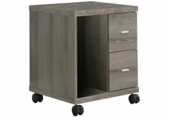 Office, File Cabinet, Printer Cart, Rolling File Cabinet, Mobile, Storage, Work, Brown Laminate, Contemporary, Modern