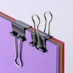 Officemate 99020 Small Binder Clips, Black, 12/Pack