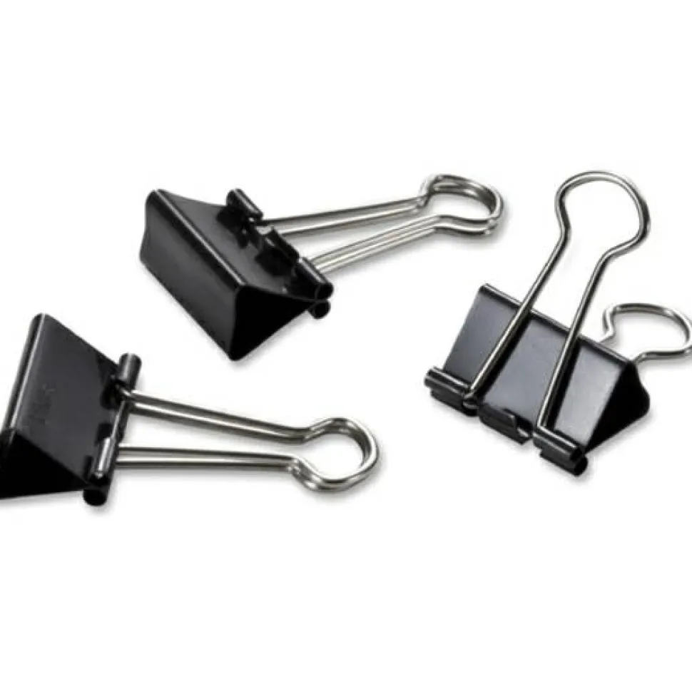 Officemate 99020 Small Binder Clips, Black, 12/Pack