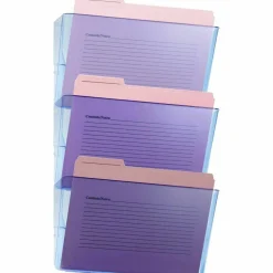 Officemate Blue Glacier™ Wall File, 3/Box