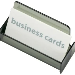 Officemate 50-Card Business Card Holder, Smoke