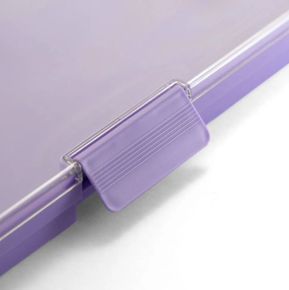 Officemate Clear View Clipboard Storage Box, 13-7/16” x 9-7/16”, Purple