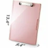 Officemate Clear View Clipboard Storage Box, 9-7/16” x 13-7/16”, Pink
