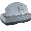 Officemate Electric 2 - 3 Hole Adjustable Eco-Punch, 30% Recycled, Black/Gray/Green