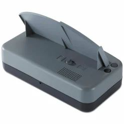 Officemate Electric 2 - 3 Hole Adjustable Eco-Punch, 30% Recycled, Black/Gray/Green
