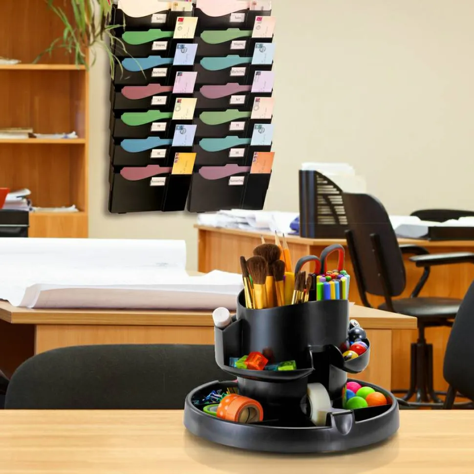 Officemate Grande Central Wall Filing System, 7 Pockets