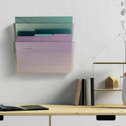Officemate Mountable Wall File, Clear, 2PK