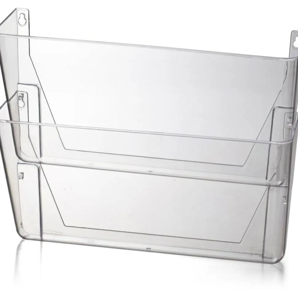 Officemate Mountable Wall File, Clear, 2PK