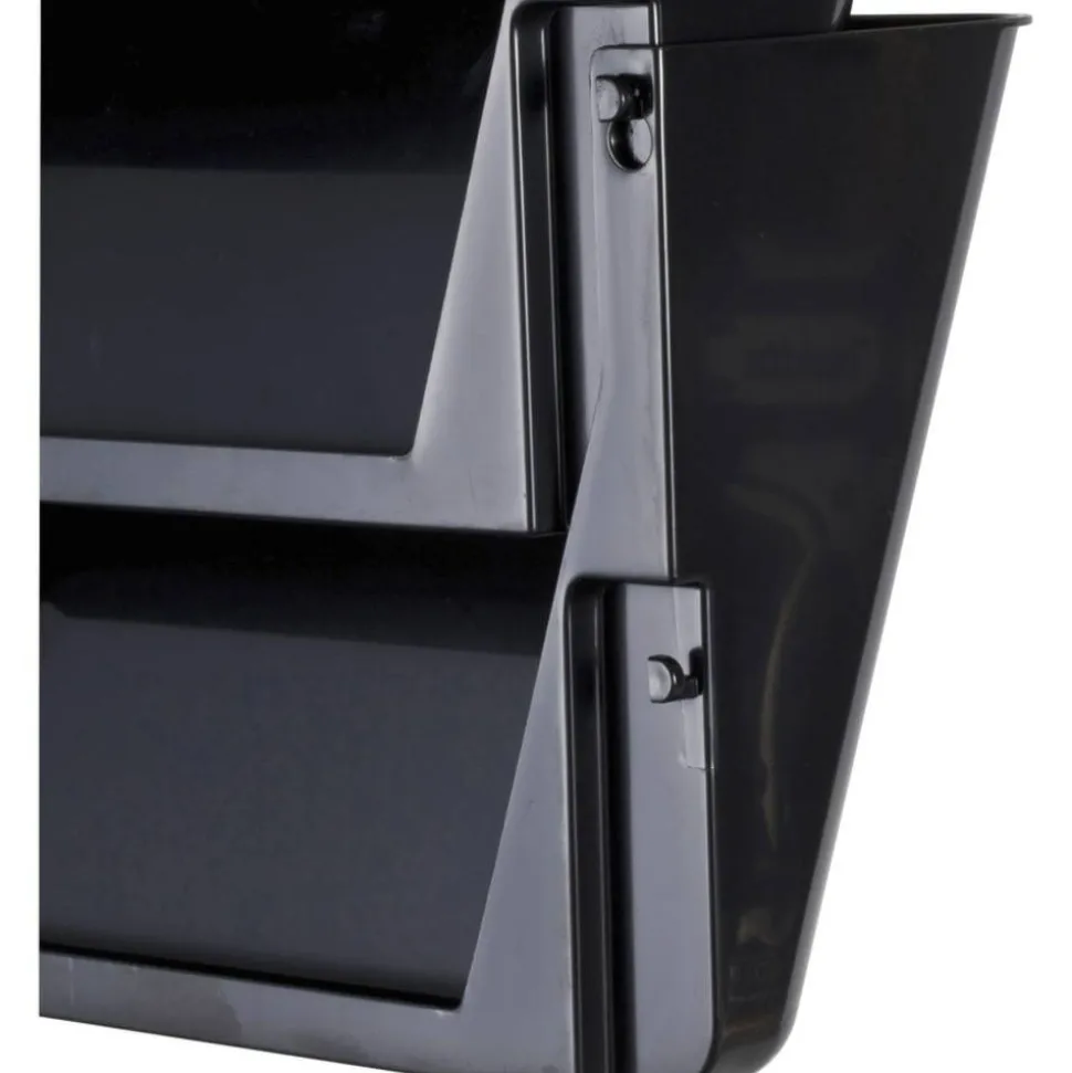 Officemate Mountable Wall File, Black, 2PK