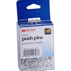 Officemate 92707 Plastic Precision Push Pins, 3/8