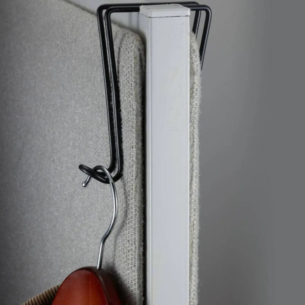 Officemate Wire Cubicle Hook, 1 Sided, Black