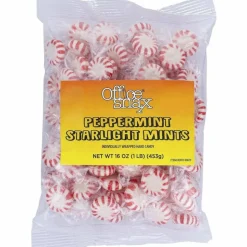 Office Snax Candy Assortments, Starlight Peppermint Candy, 1 lb Bag