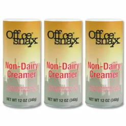 Office Snax Powdered Non-Dairy Creamer, Regular, 12 oz Canister, 3/Pack