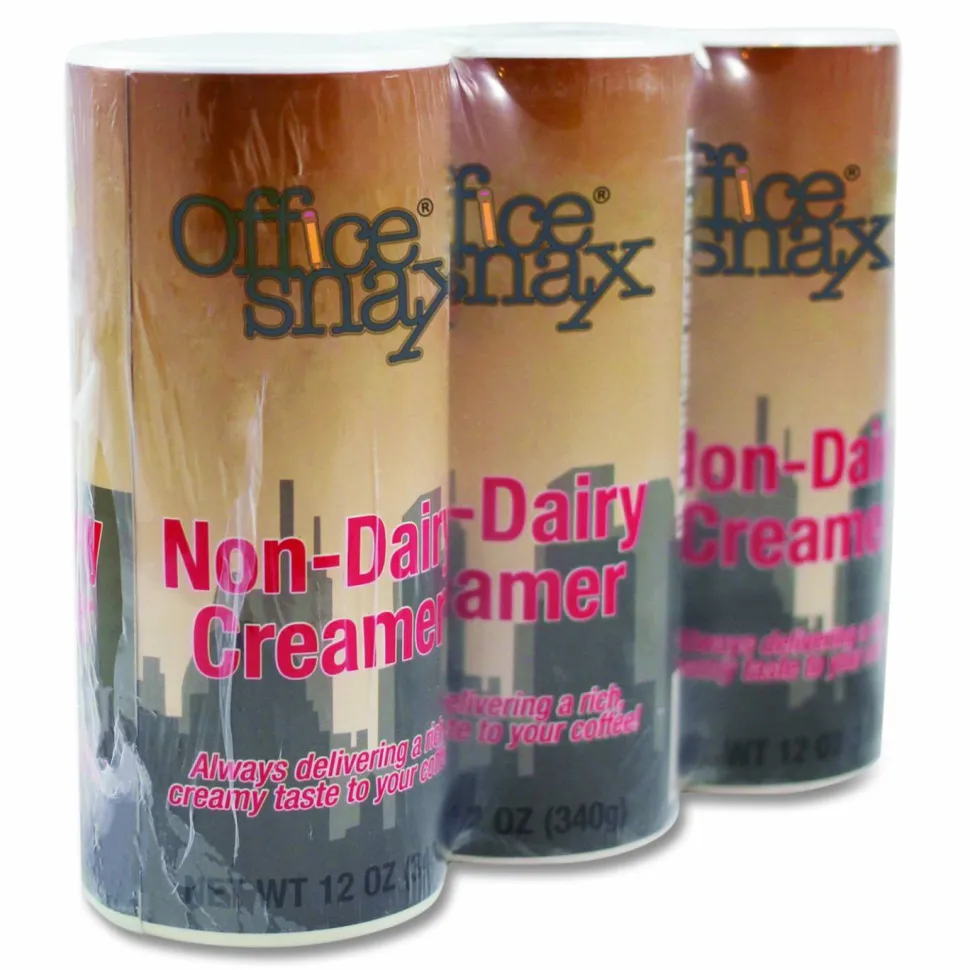 Office Snax Powdered Non-Dairy Creamer, Regular, 12 oz Canister, 3/Pack