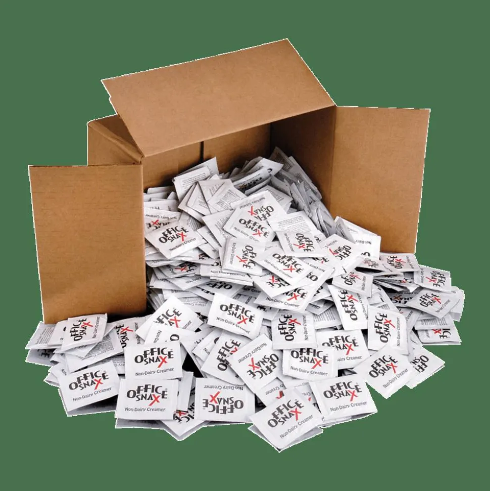 Office Snax Single-Use Non-Dairy Creamer, 0.08 Oz, Carton Of 800