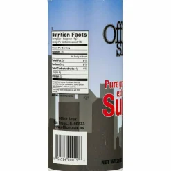 Office Snax Sugar Canister, 20 oz Reclosable Canister, 3/Pack