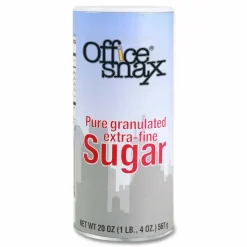 Office Snax Sugar Canister, 20 oz Reclosable Canister, 3/Pack