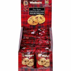 Office Snax Walker's Cookies Chocolate Chip Shortbread Cookies, Box Of 20