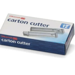 OIC Single-Sided Razor Blade Carton Cutters, Silver, Pack Of 12