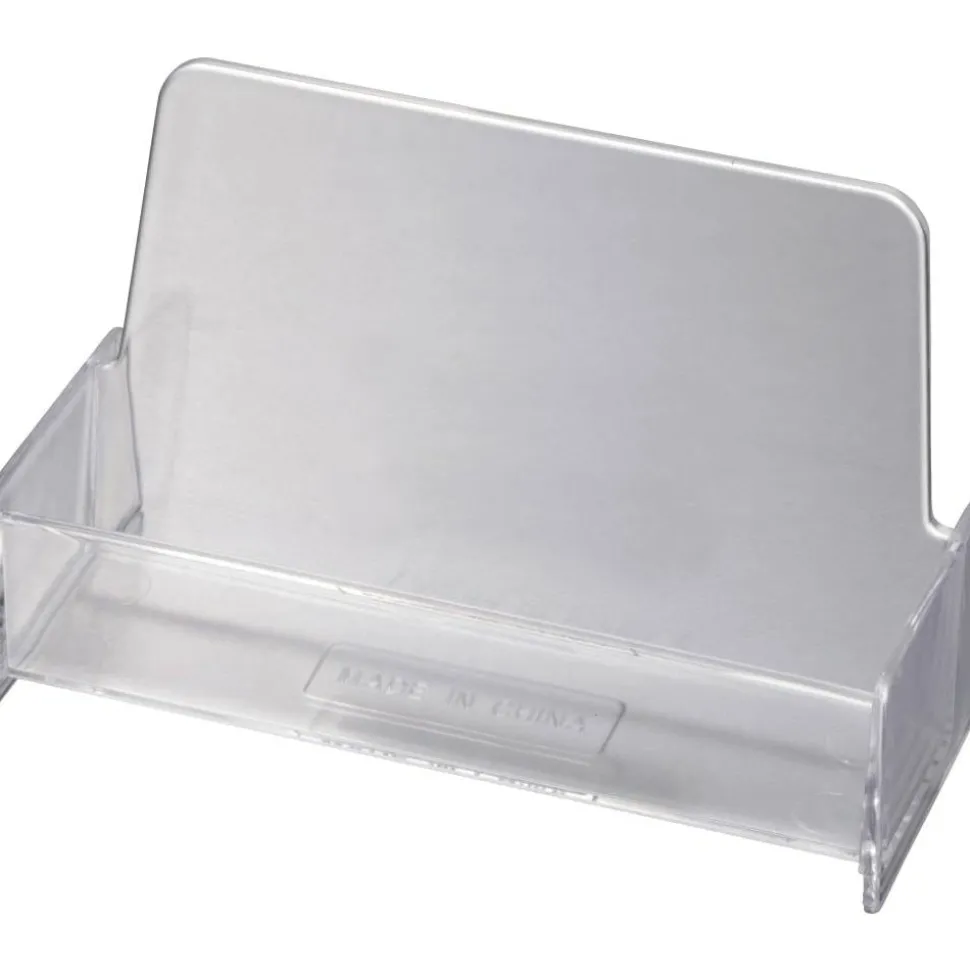 OIC Broad Base Business Card Holder, Clear