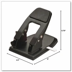 OIC Heavy-Duty 2-Hole Punch, Black