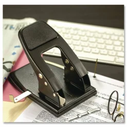 OIC Heavy-Duty 2-Hole Punch, Black