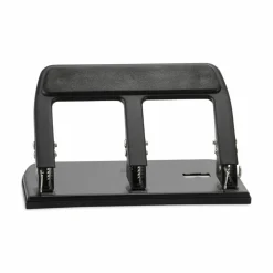 OIC Heavy-Duty Padded Handle 3-Hole Punch, Black