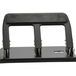 OIC Heavy-Duty Padded Handle 3-Hole Punch, Black