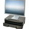 OIC Monitor Stand With Drawer, Black