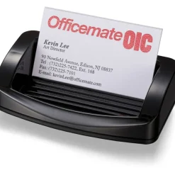OIC 2200 Series Business Card/Clip Holder, Black