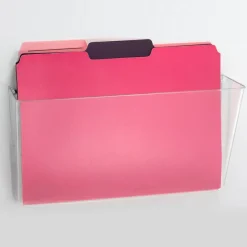 OIC Single Pocket Wall Files, Letter Size, Clear