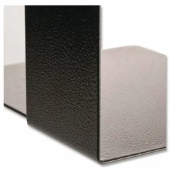 OIC Steel Construction Heavy-Duty Bookends, Non-Skid, 10"H, Black, Set Of 2